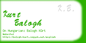 kurt balogh business card